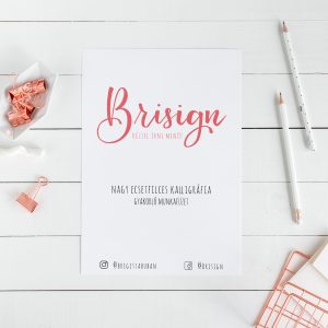 Kalligráfia workshop és letölthető munkafüzet - Brisign by Bubán Brigitta